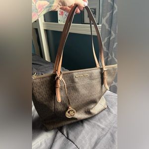 Brown logo Michael Kors bag